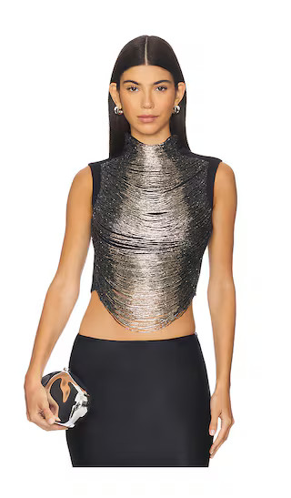 Taraji Sleeveless Top in Black | Revolve Clothing (Global)