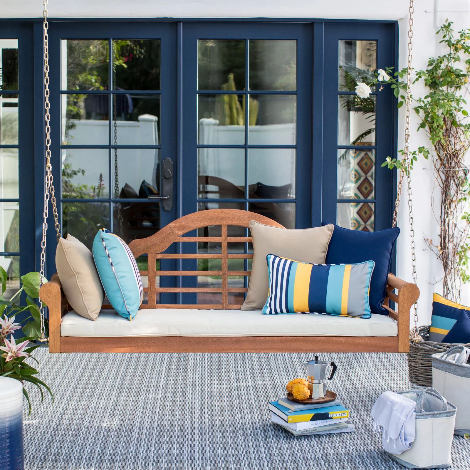 Belham Living Kimbro Lutyens Outdoor Porch Swing with Cushion | Walmart (US)