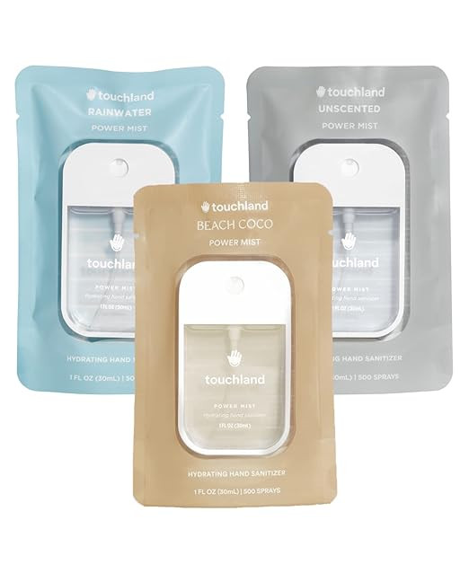 Touchland Hand Sanitizer Spray, Dye Free Trio - 3 x 1 FL OZ | Amazon (US)