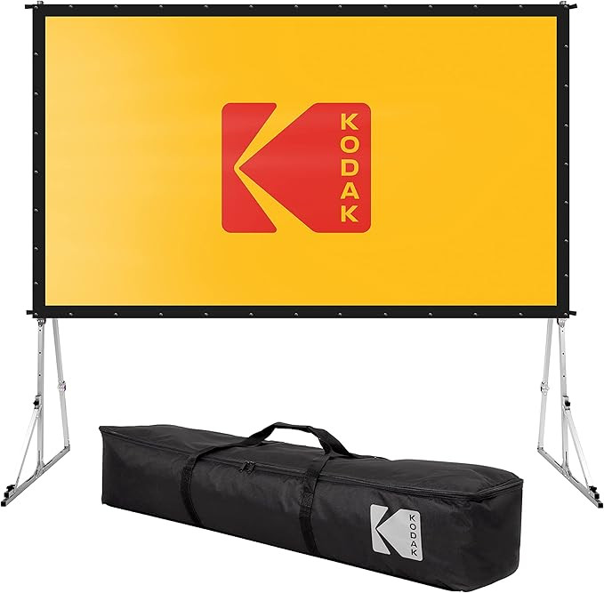 KODAK 150” Portable Projector Screen W/Stand - Fast Fold White Projection Backdrop for Outdoor ... | Amazon (US)