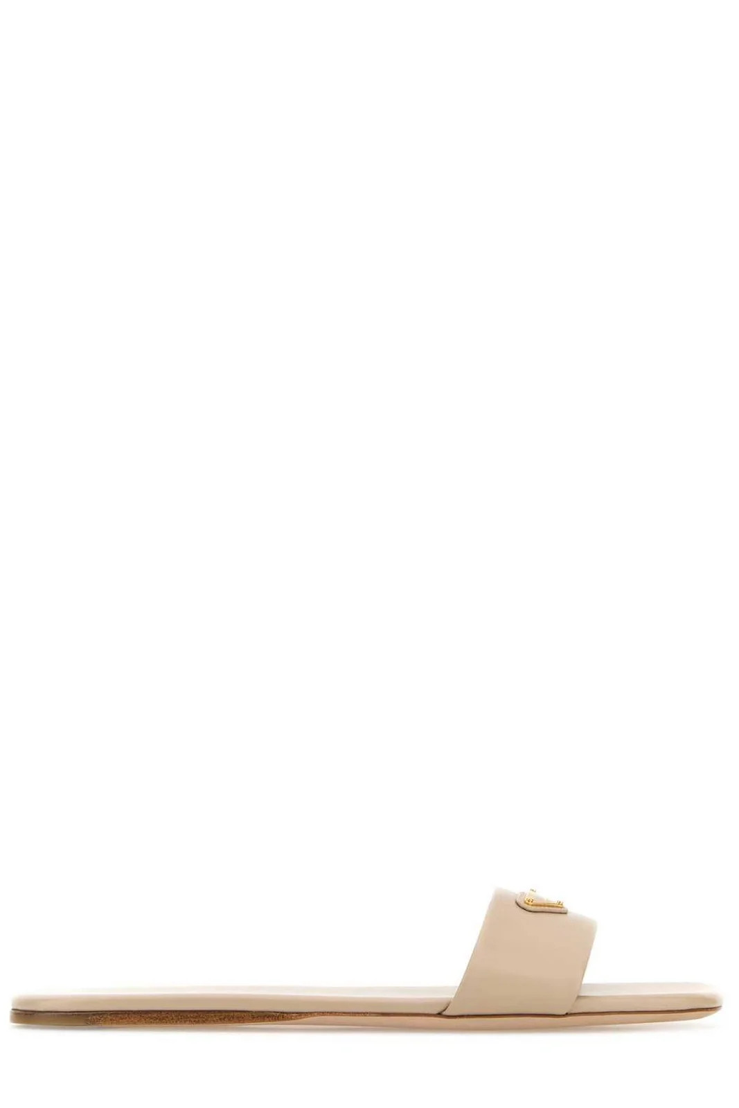 Prada Logo Plaque Slip-On Slides | Cettire Global