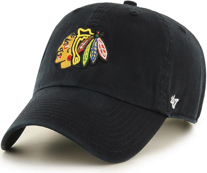 47 NHL Team Color Alternate Primary Logo Clean Up Adjustable Cap Dad Hat, Adult One Size Fits All | Amazon (US)