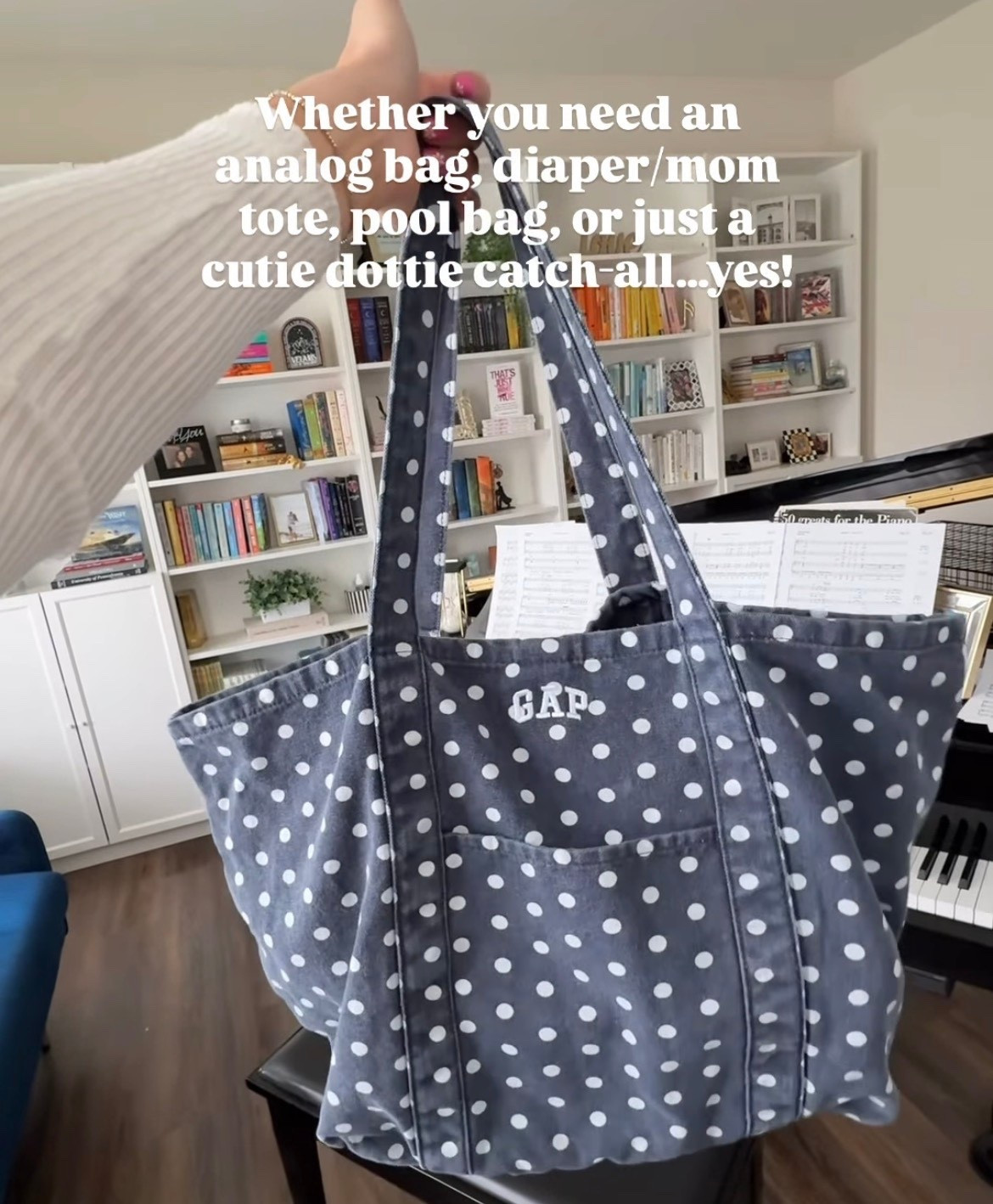 This denim polka dot bag is a yes for moms on the go! 

#LTKmomlife #LTKMothersDay