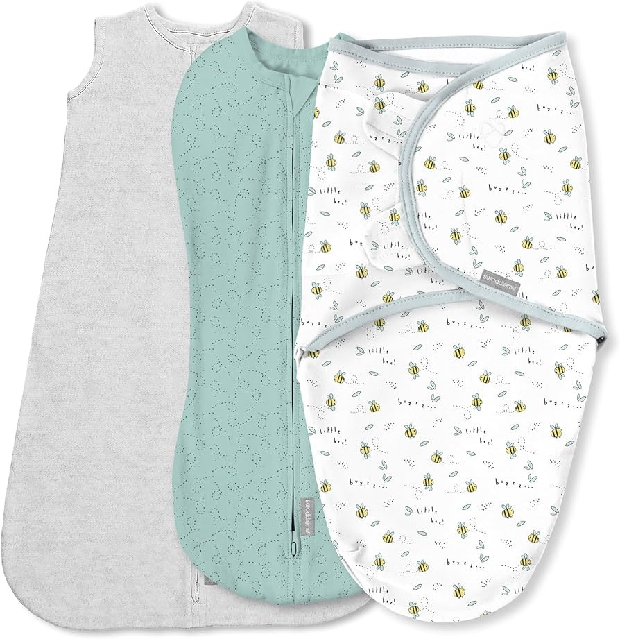 SwaddleMe by Ingenuity Swaddle, Compression Pod, & Sleep Sack Set, Gift Set, 0-3 Months, 3-Pack -... | Amazon (US)