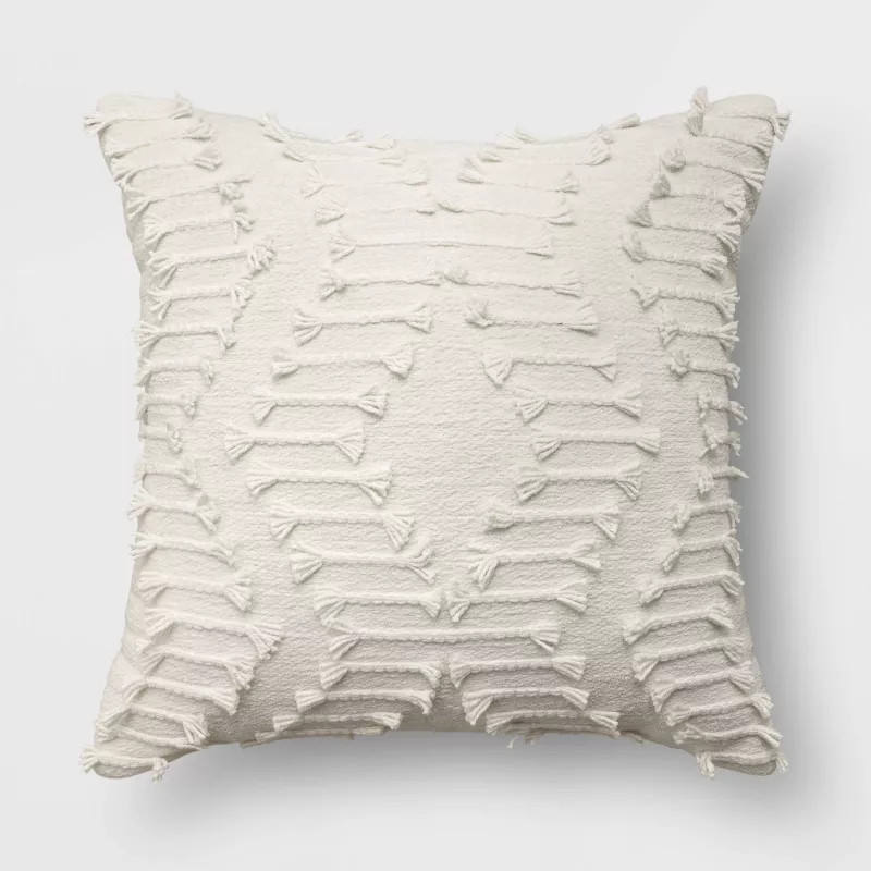Chenille Diamond Patterned Square Throw Pillow - Threshold™ | Target