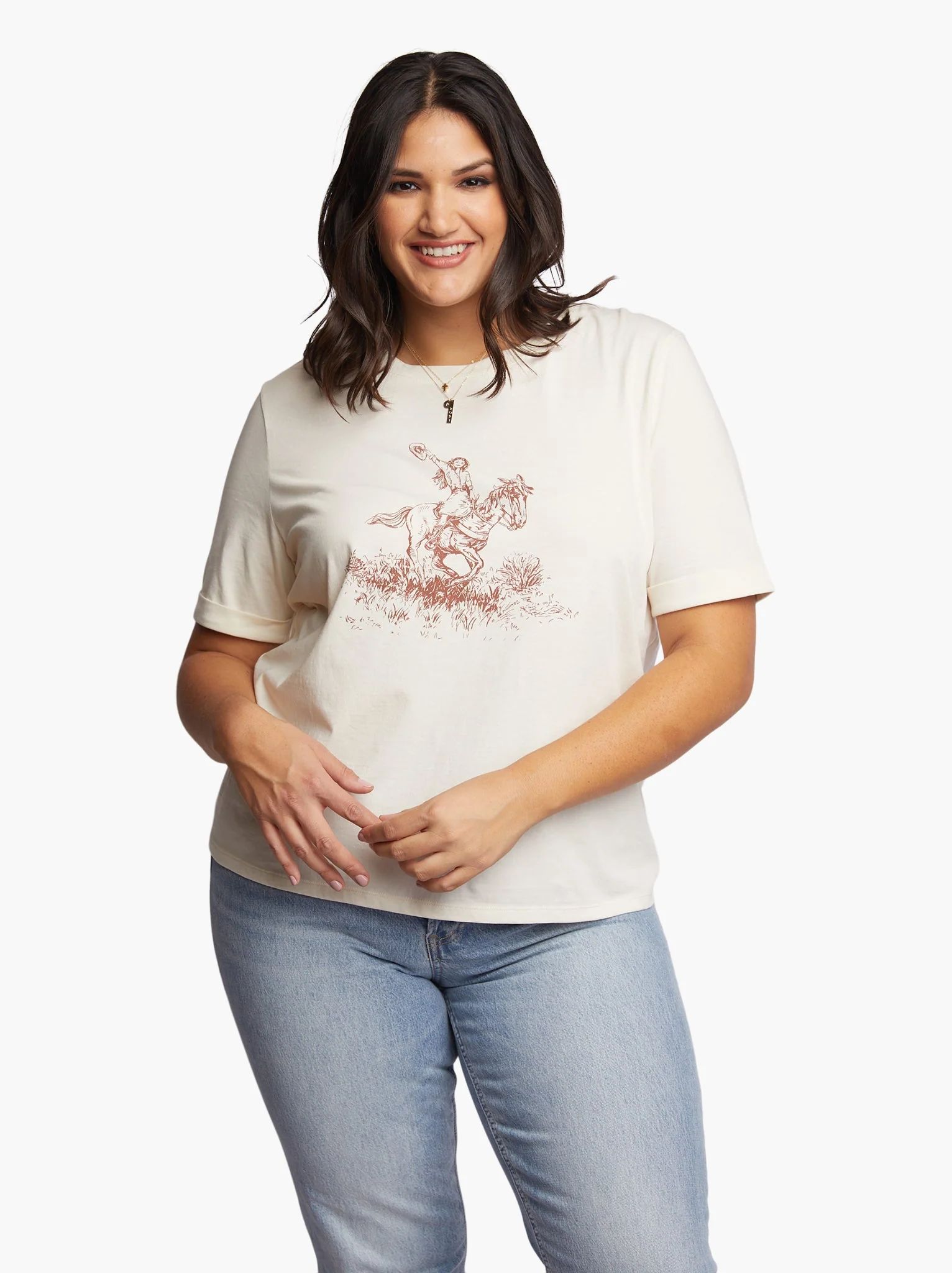 Cowgirl Graphic Tee (Antique White / XS) | ABLE Clothing