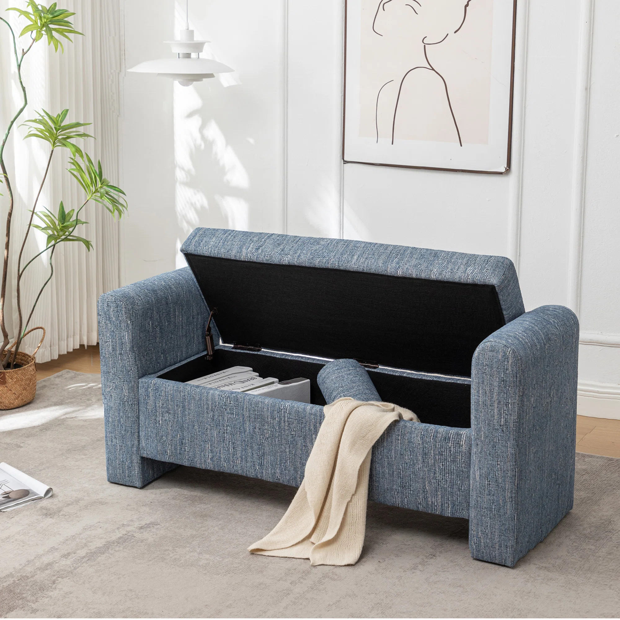 Lataja Polyester Upholstered Storage Bench | Wayfair North America