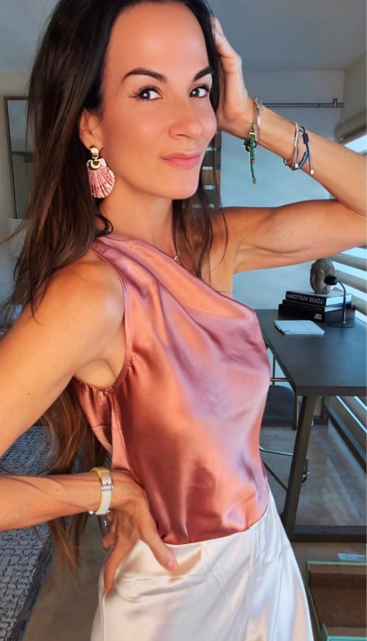 Proof that an all-satin look always steals the show ✨ The soft blush, the ivory, the shine… she’s elegant with just enough drama. 🤍

Wearing XS

#LTKootd #LTKdayinmylife #LTKgrwm
