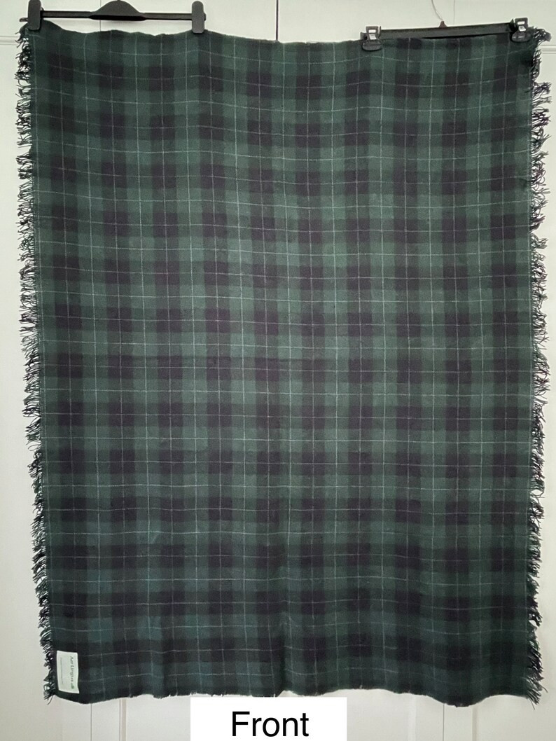Aer Lingus Green & Blue Plaid Blanket Fringed Irish Airline - Etsy | Etsy (US)