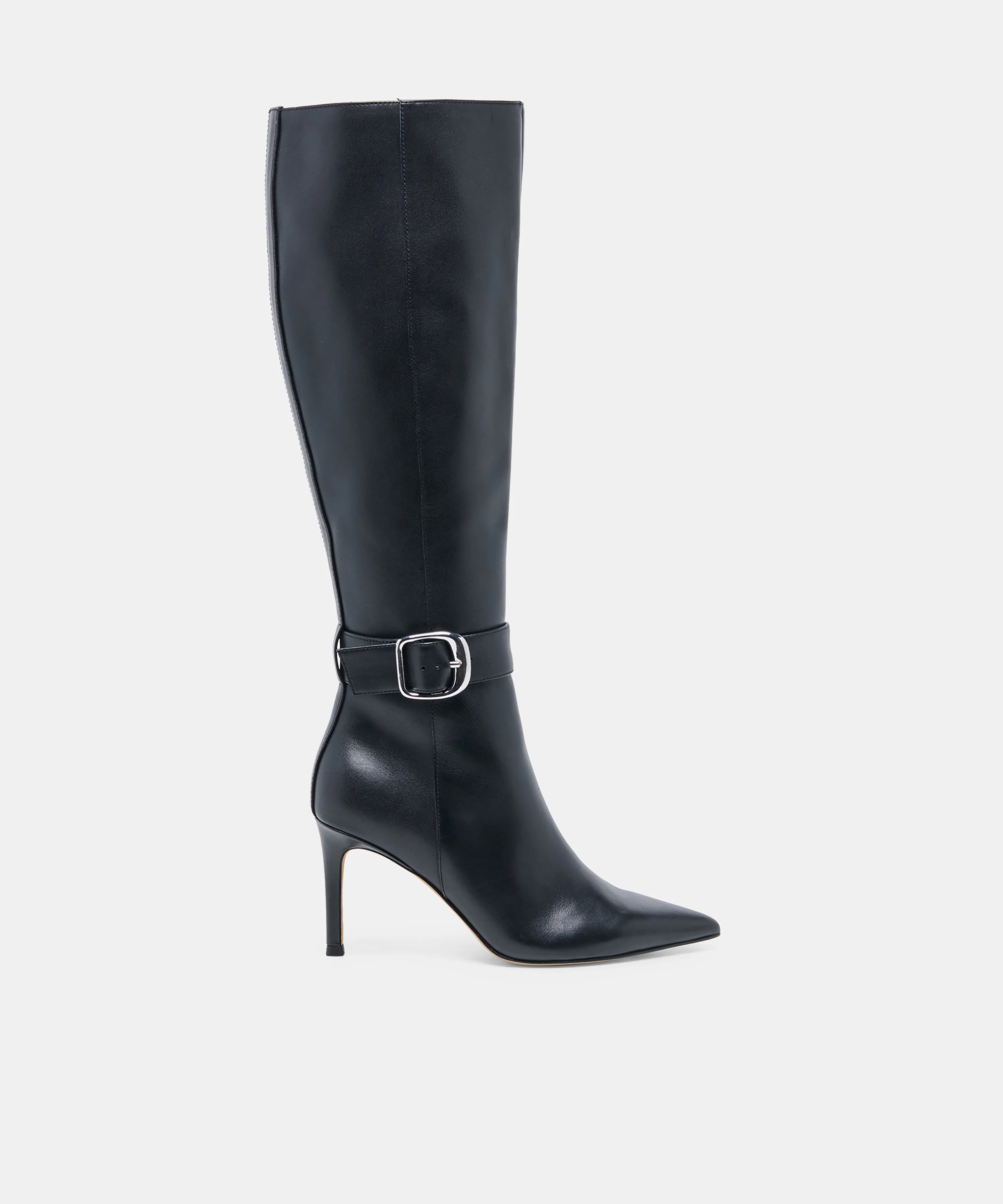 KINZY Black Leather Knee-High Boots | Dolce Vita | DolceVita.com