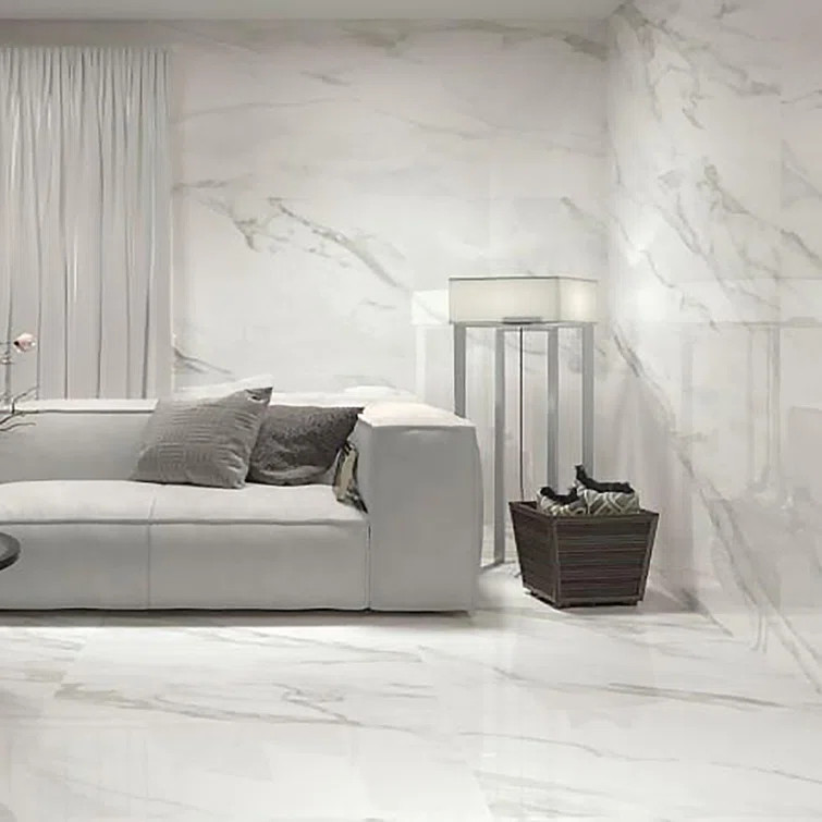 Always 24" x 48" Porcelain Marble Look Wall & Floor Tile (Set of 2) | Wayfair North America