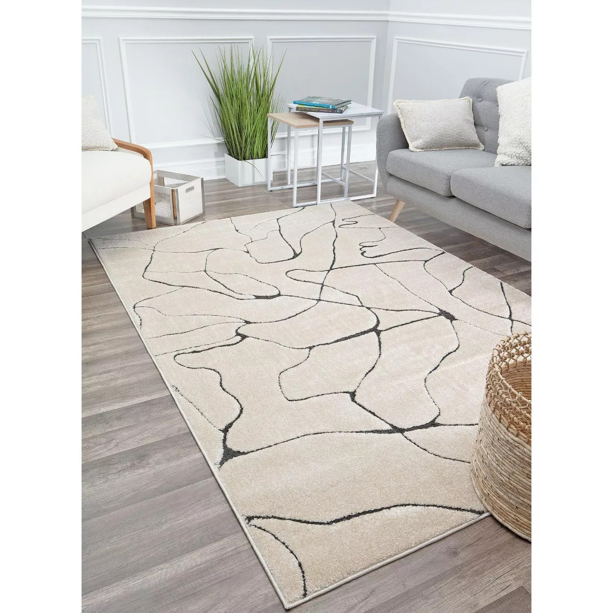 Cadence Contemporary Marble Cream Area Rug | Target