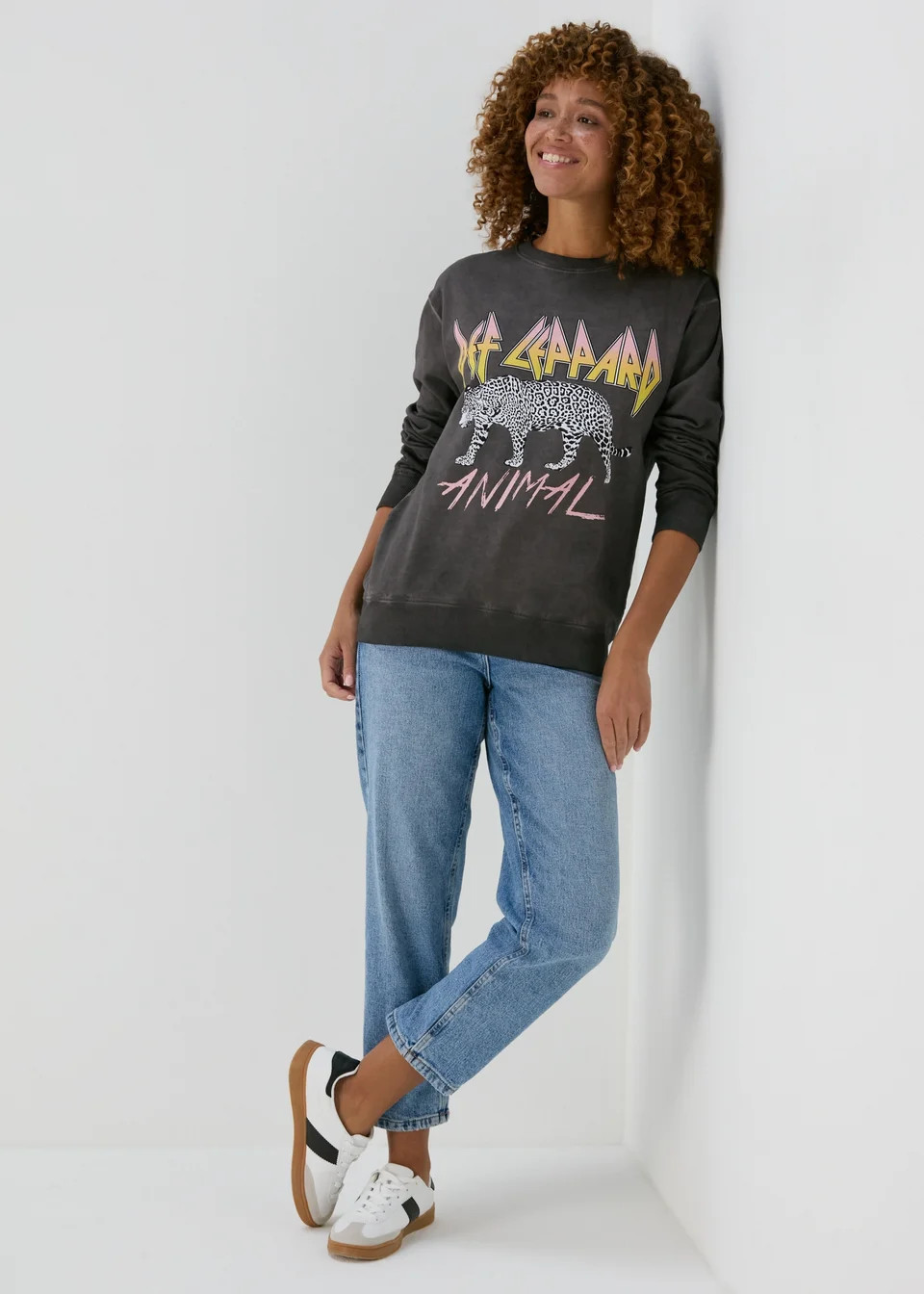 Black Leopard Print Sweatshirt - Small | Matalan (UK)