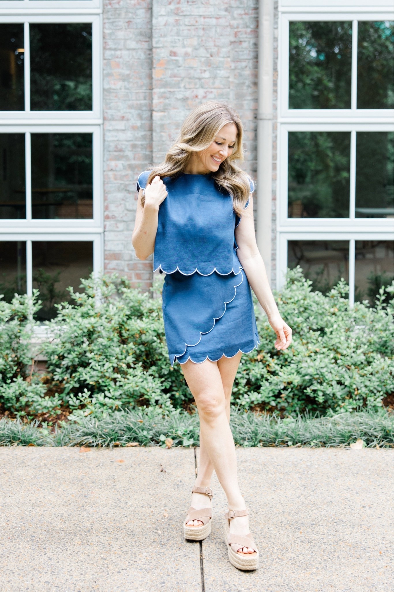 The cutest little summer scalloped set. Size small in both.

#LTKSeasonal #LTKOver40 #LTKPetite