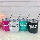 Personalized Bridesmaid Tumbler, Wine Tumbler, Bachelorette Party Gifts, Bridesmaid Gifts, Tumblers | Amazon (US)