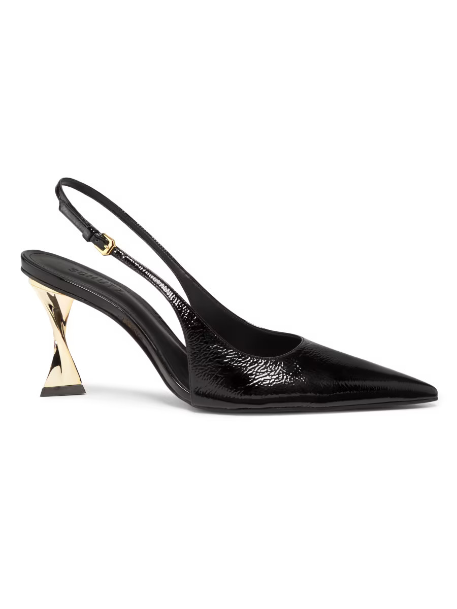 Elisha 90MM Patent Leather Slingback Pumps | Saks Fifth Avenue