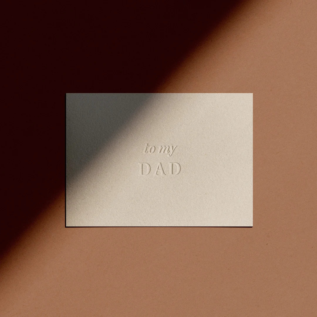 to my DAD Card | Letterpressed | Minimal | Simple | Classy | Modern | Etsy (US)