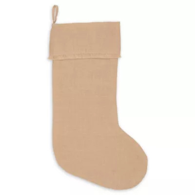20-Inch Jute Burlap Christmas Stocking | Bed Bath & Beyond