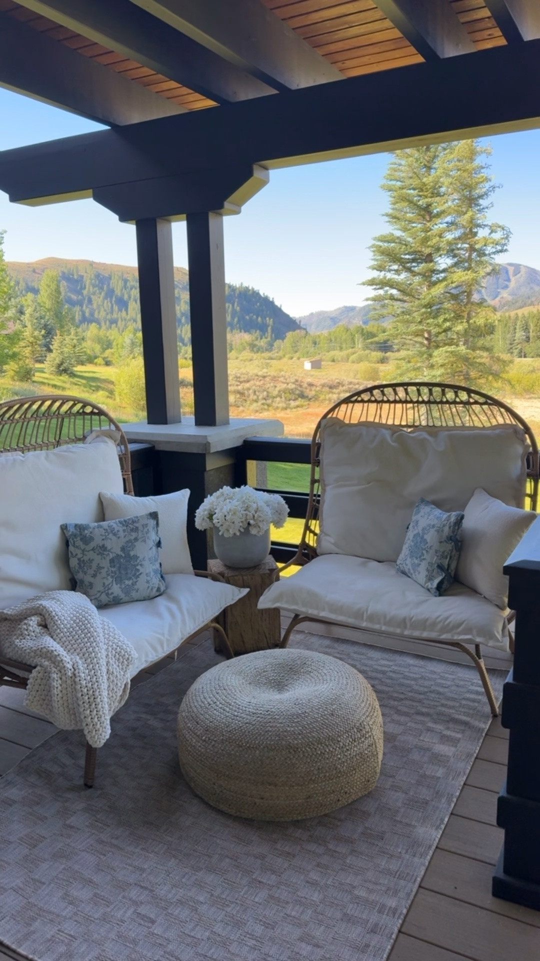Outdoor patio setup 🤍☀️

Walmart chairs
Amazon rug
Home decor

#LTKSeasonal #LTKHome