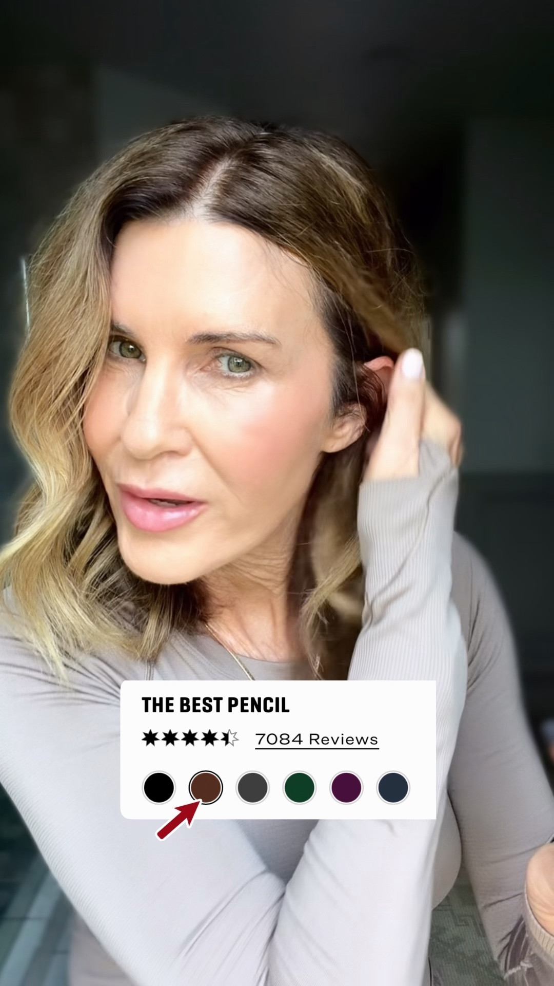 Wearing the color brown the best pencil 

#LTKBeauty #LTKOver40