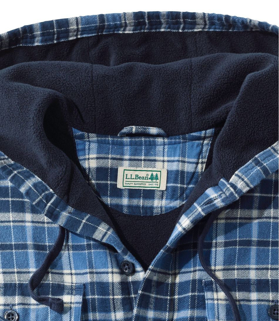 Men's Fleece-Lined Flannel Shirt, Traditional Fit, Hooded | L.L. Bean