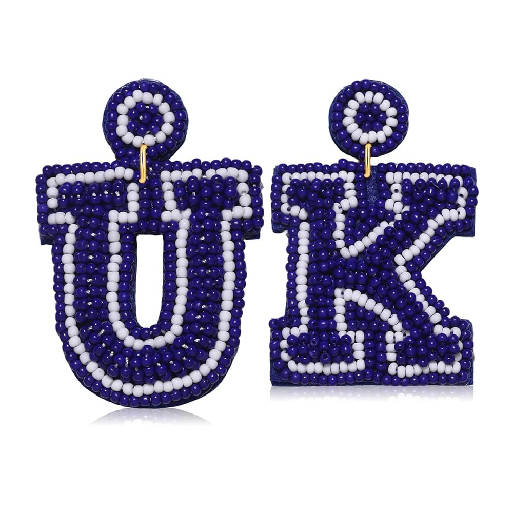 Football Earrings Game Day Sports Dangle Earrings Football Team Mom T A U G Letter Beaded Earring... | Amazon (US)