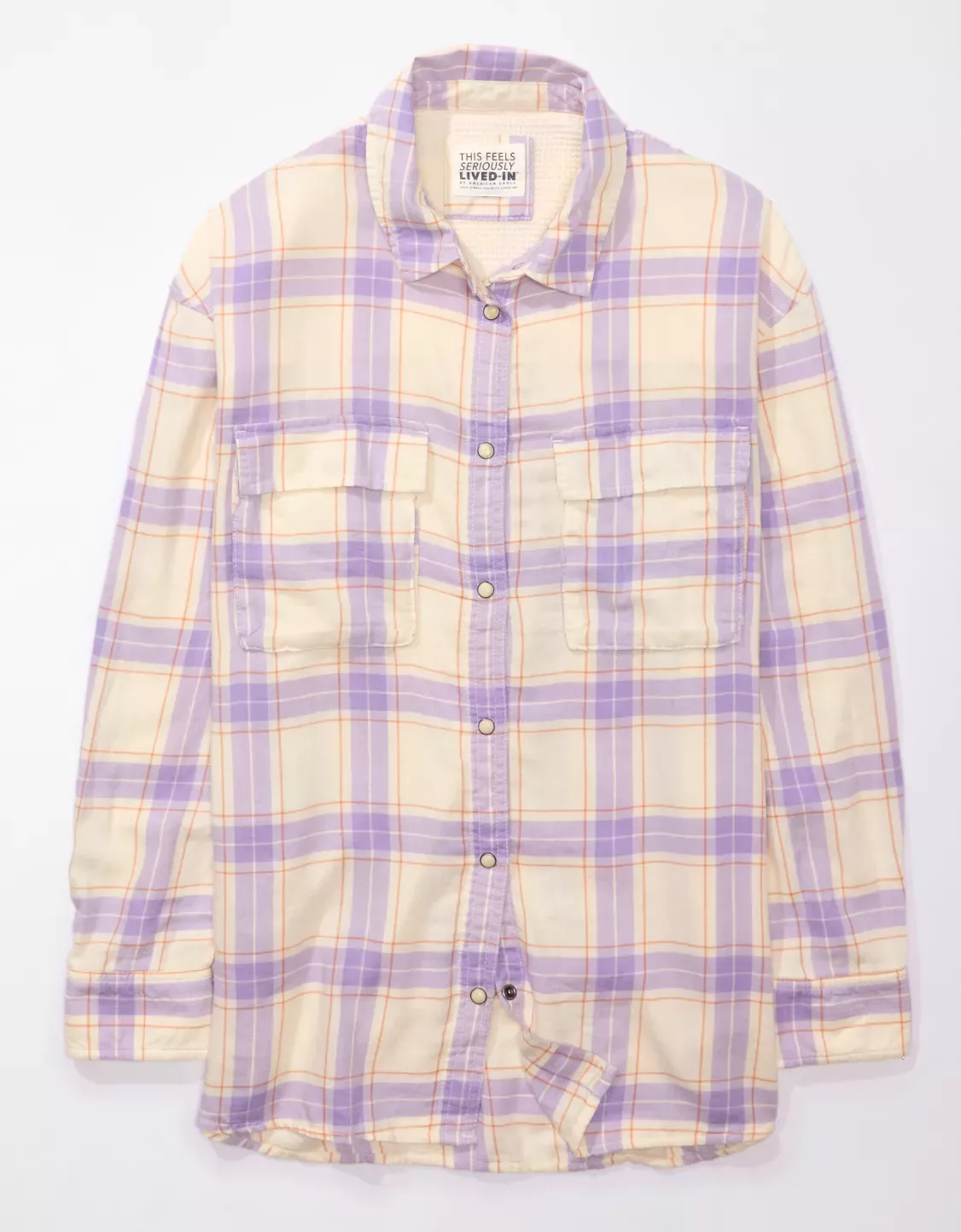 AE Oversized Long-Sleeve Plaid … curated on LTK