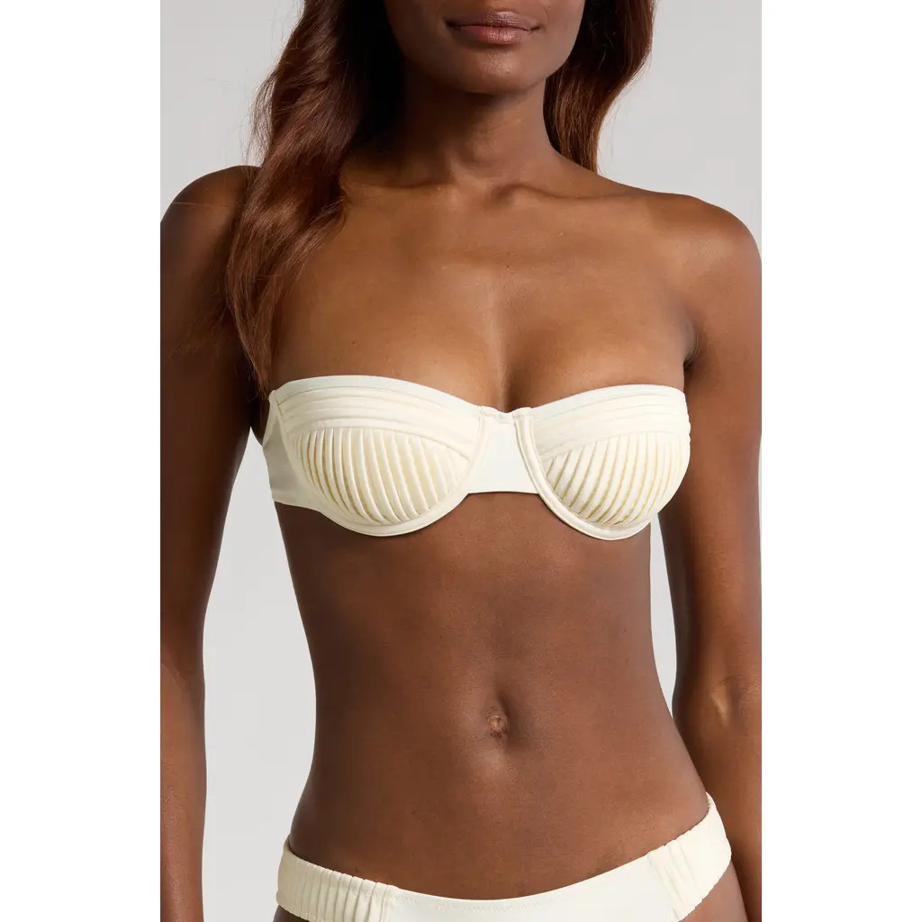 Solid & Striped Solene Underwire Bikini Top in Brule at Nordstrom, Size Large | Nordstrom