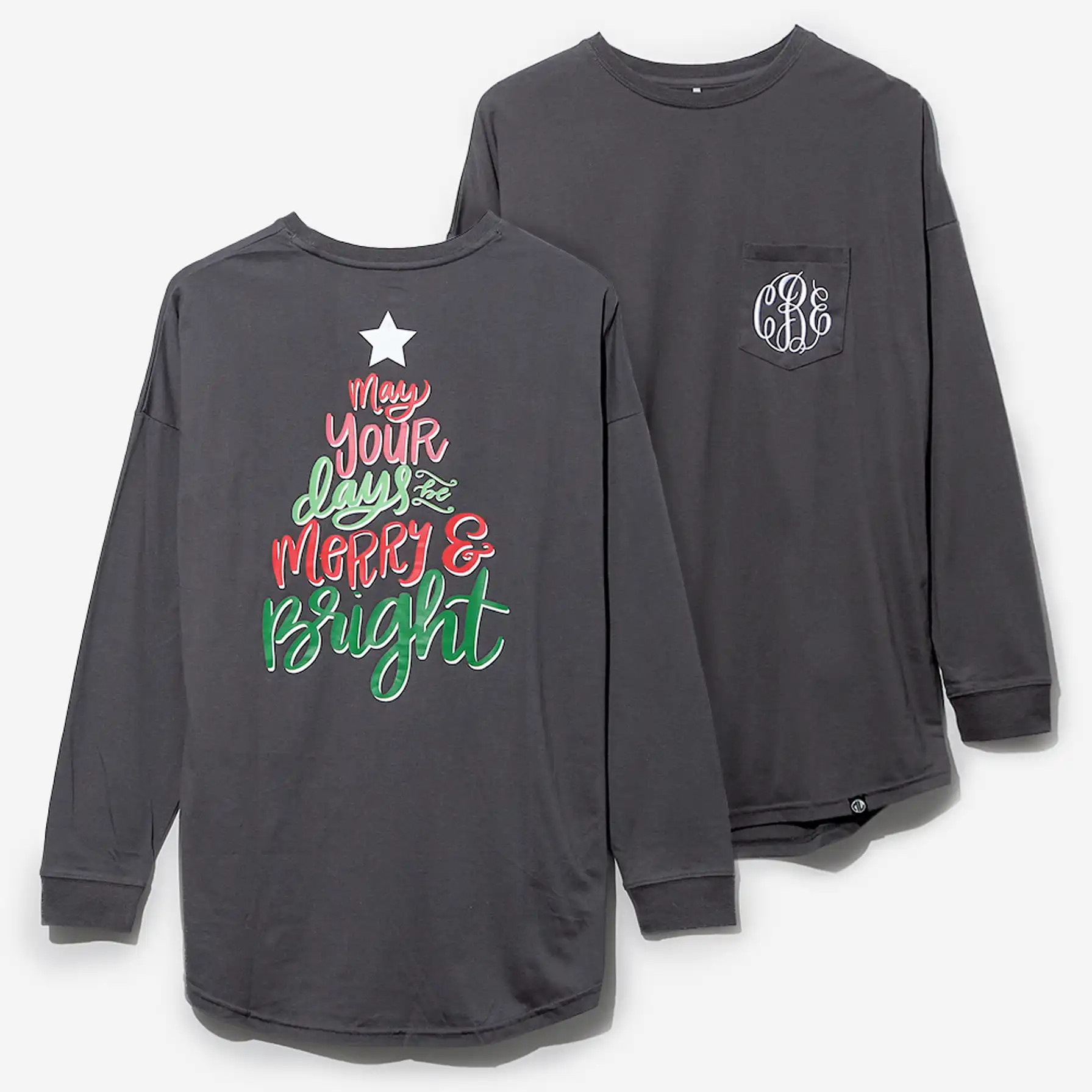 Monogrammed Christmas T-Shirt | Marleylilly