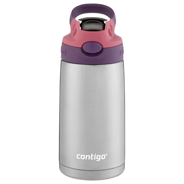 Contigo Kids Stainless Steel Water Bottle with Redesigned AUTOSPOUT Straw Lid Eggplant and Punch,... | Walmart (US)