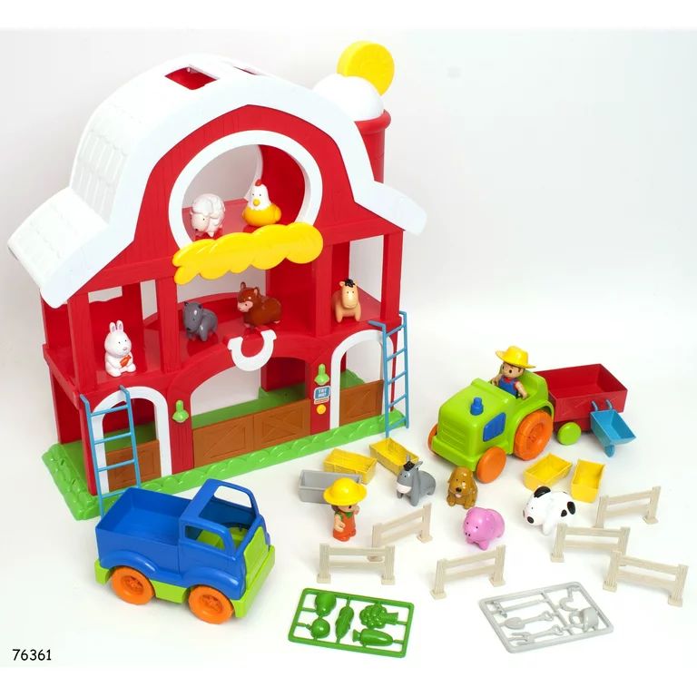 Kid Connection Farm House Play Set with Animals - Lights Up with Sound,35 Pieces | Walmart (US)