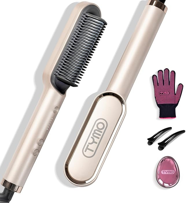 TYMO Hair Straightener Brush, Flat Iron & Comb 2 in 1 for Straightening, Anti-Scald Hot Comb, 5 T... | Amazon (CA)