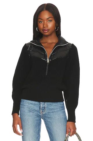 Varley Daines Half Zip Jacket in Black from Revolve.com | Revolve Clothing (Global)