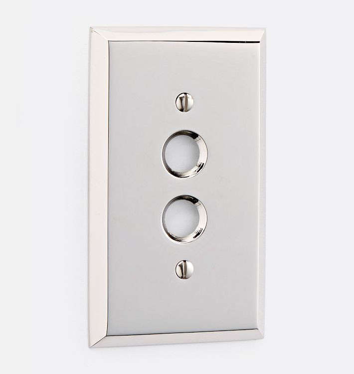 Lewis Single Push-Button Switchplate | Rejuvenation
