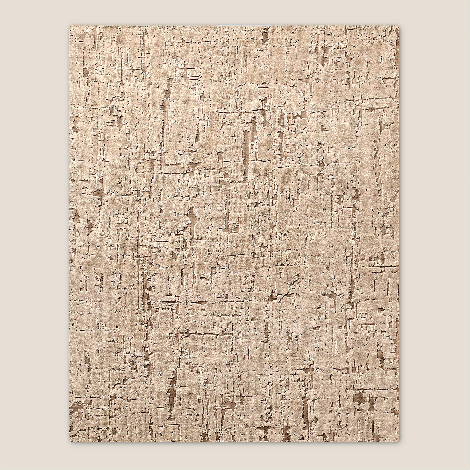 Adelle Hand-Knotted Light Brown Wool and Cotton Area Rug 8'x10' | CB2 | CB2