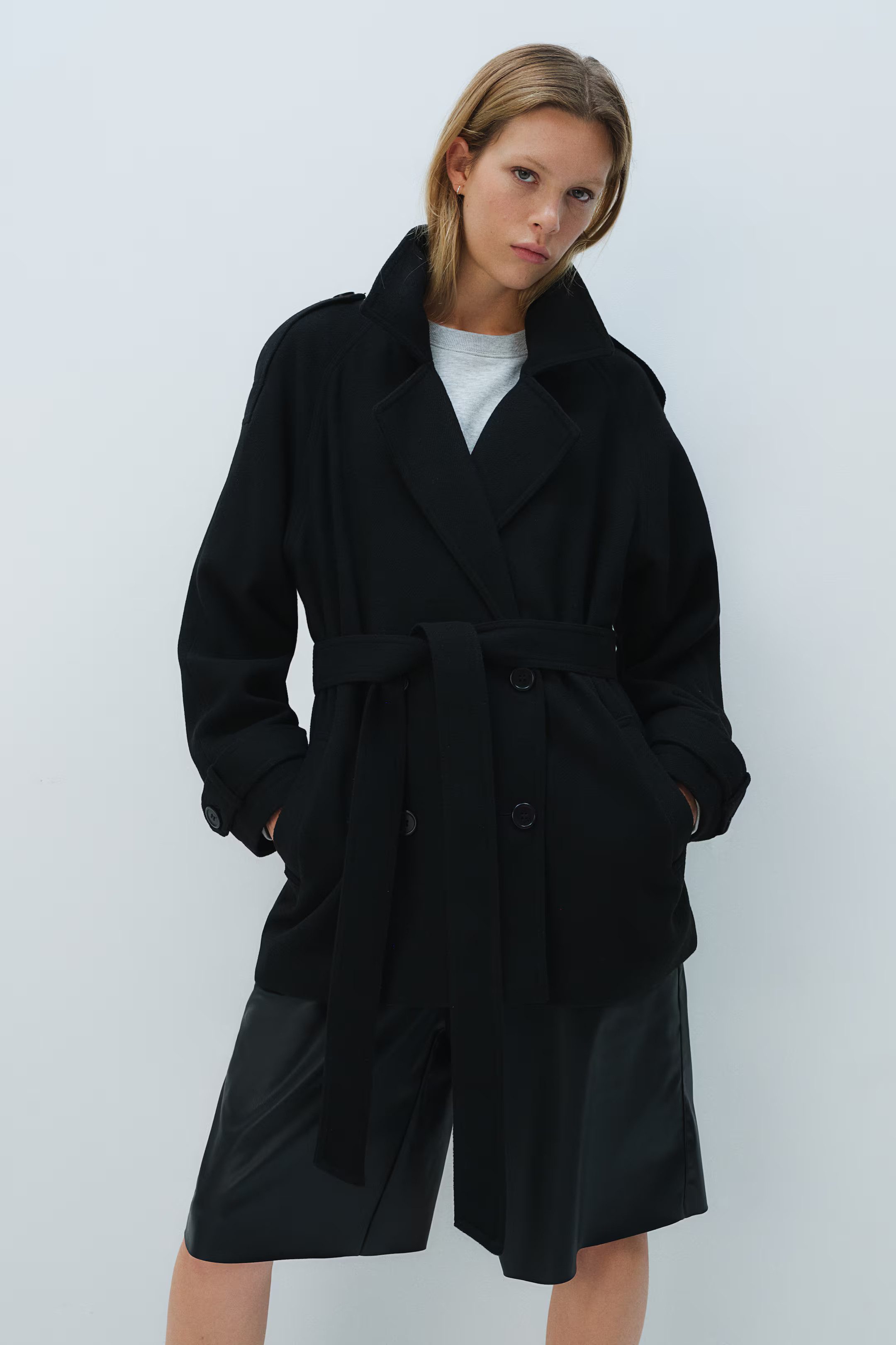 Short felted pea coat | H&M (US + CA)