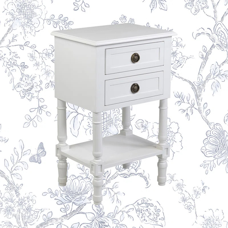 James 2 - Drawer Solid Wood Nightstand | Wayfair Professional