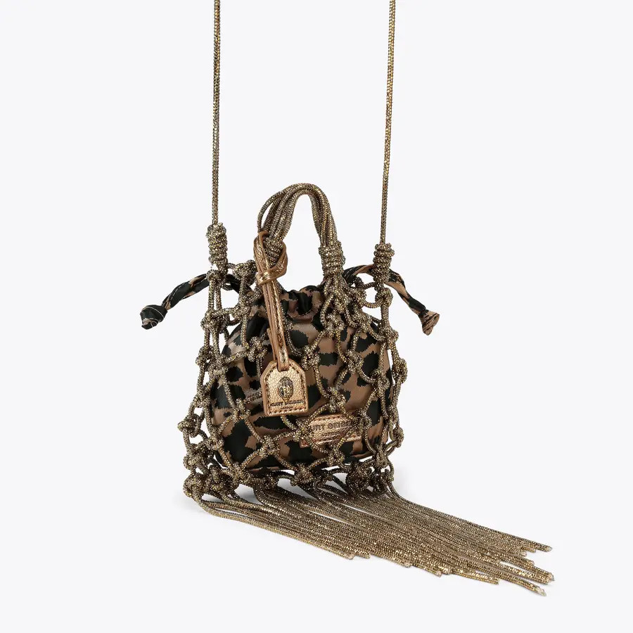 mini macrame crystal bag | Kurt Geiger US