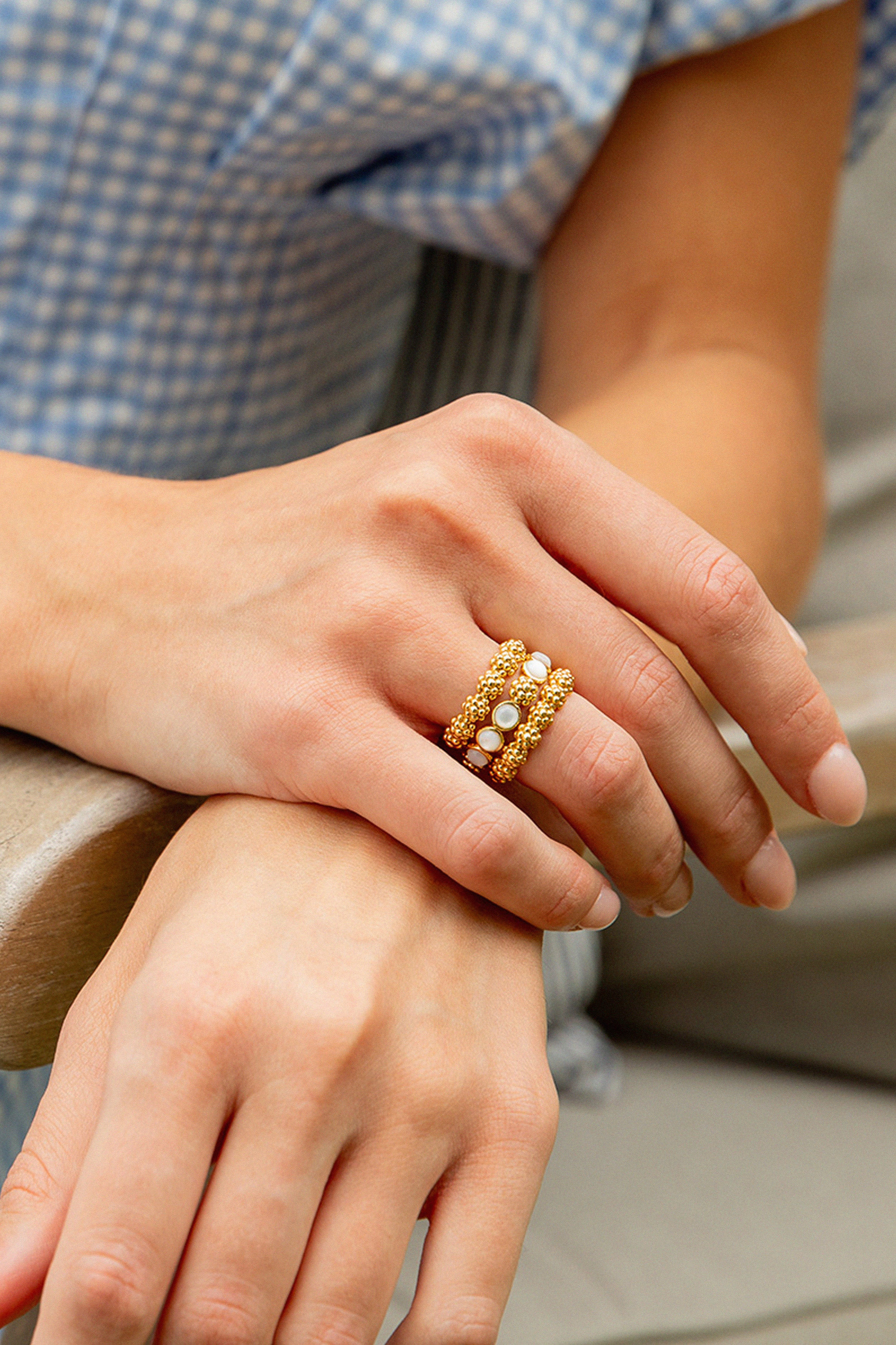 Mother of Pearl Berry Gem Ring | Tuckernuck (US)