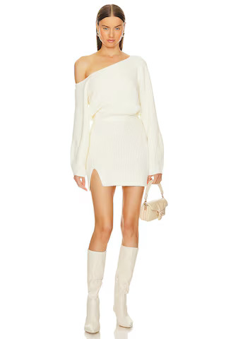 Lovers and Friends Makya Off Shoulder Dress in White from Revolve.com | Revolve Clothing (Global)