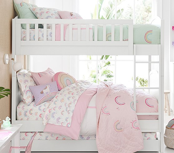 Rainbow Cloud Organic Sheet Set & Pillowcases | Pottery Barn Kids