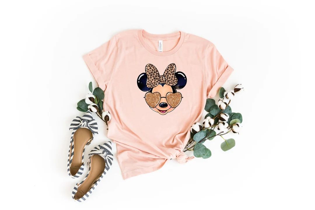 Minnie Leopard Shirt, Minnie Safari Leopard Shirt,  Minnie Mouse Shirt, Disney Mom gift Tees, Ani... | Etsy (US)