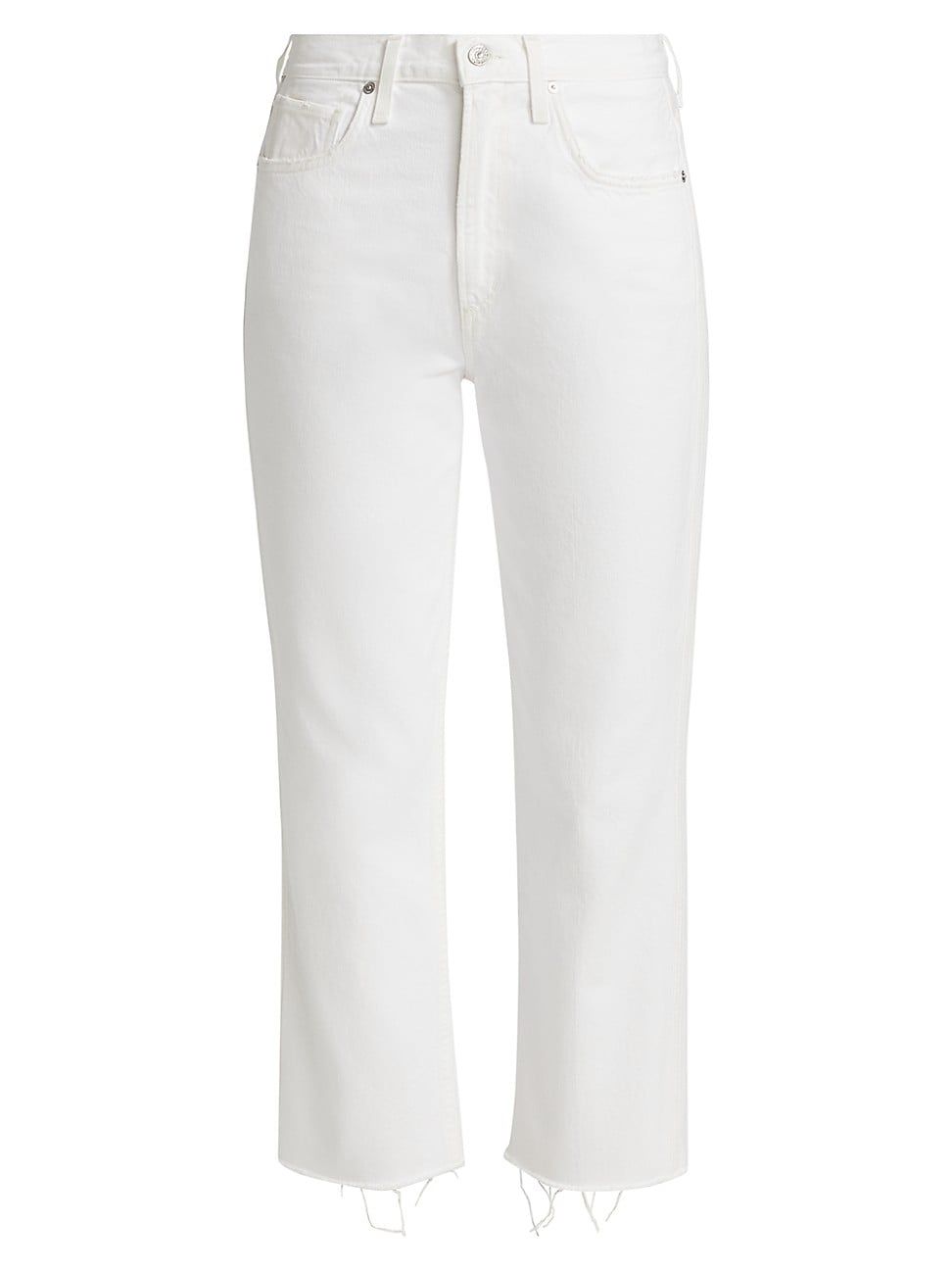 Citizens of Humanity Daphne Cropped White Jeans | Saks Fifth Avenue