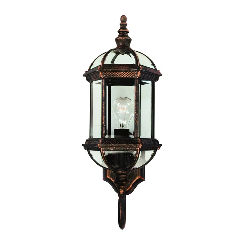 Powell 19'' H Beveled Glass Outdoor Wall Lantern | Wayfair North America