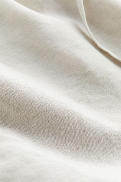 Linen-blend Pull-on Shorts - Regular waist - Short - Natural white - Ladies | H&M US | H&M (US + CA)