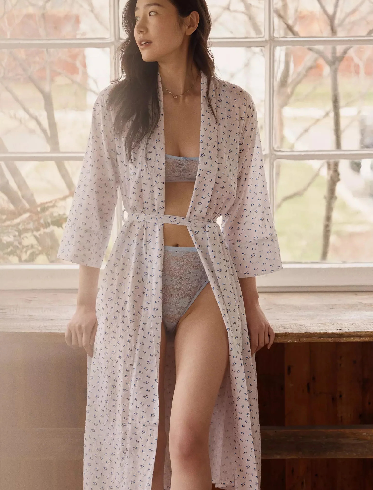 Swiss Dot Maxi Robe | Papinelle Sleepwear US