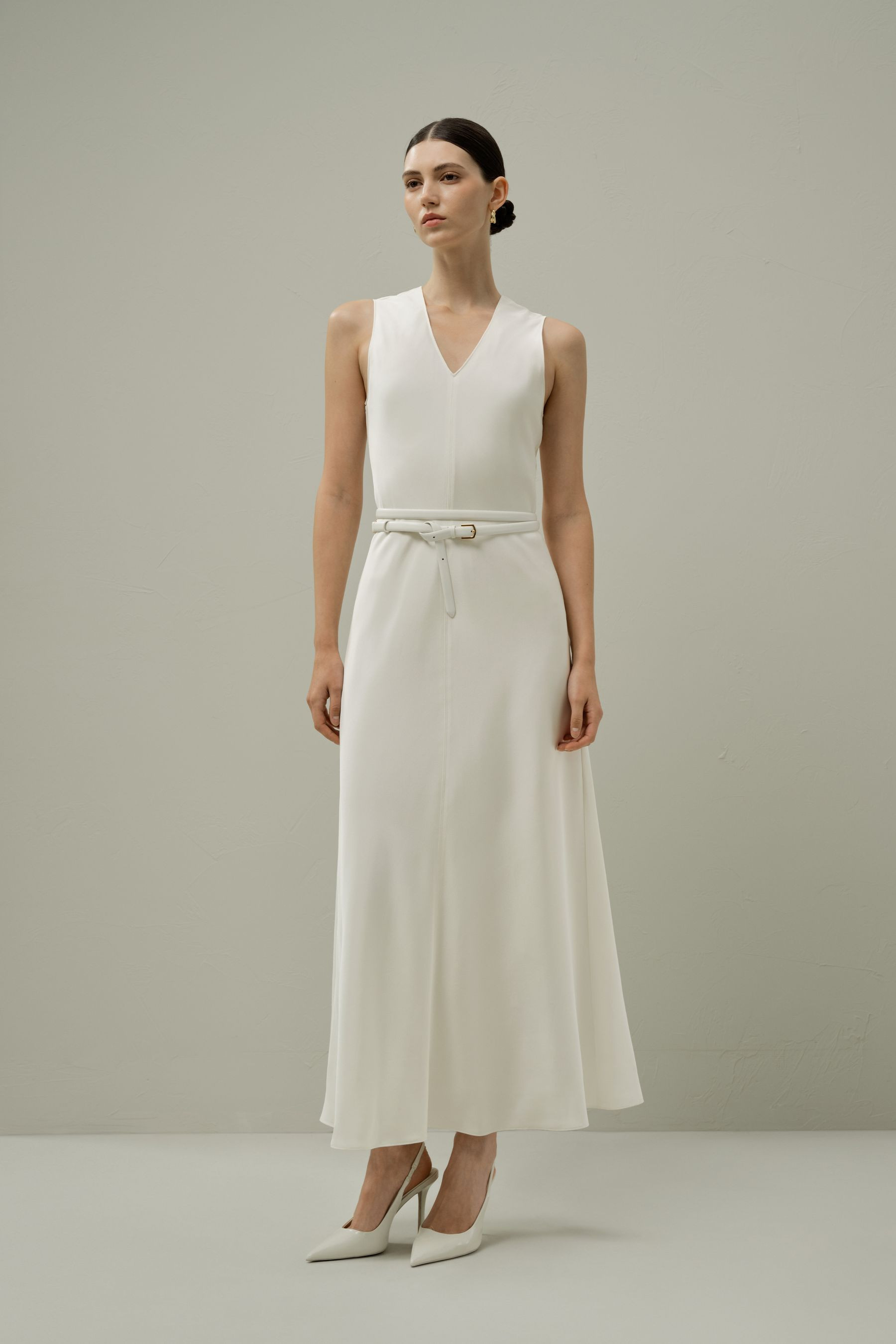 Slim Double-Strap Leather Belt | LILYSILK