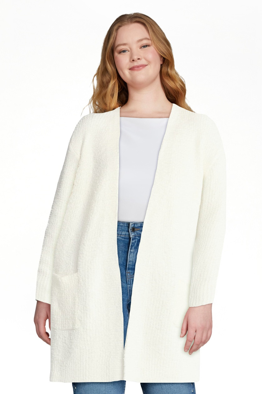 Time and Tru Women’s and Women’s Plus Super Soft Longline Cardigan Sweater, Lightweight, Size... | Walmart (US)