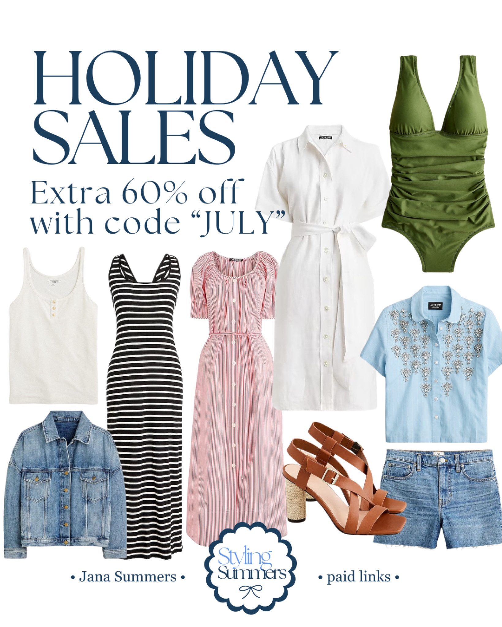 Use code JULY for 60% off sale at jcrew!

#LTKSaleAlert #LTKSummerSales #LTKSeasonal