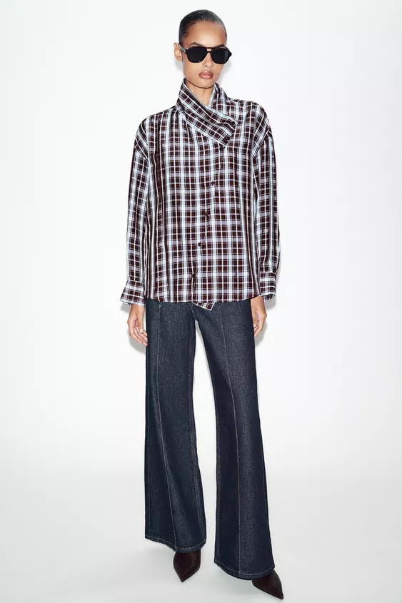 WRAPPED CHECKS SHIRT | Zara UK
